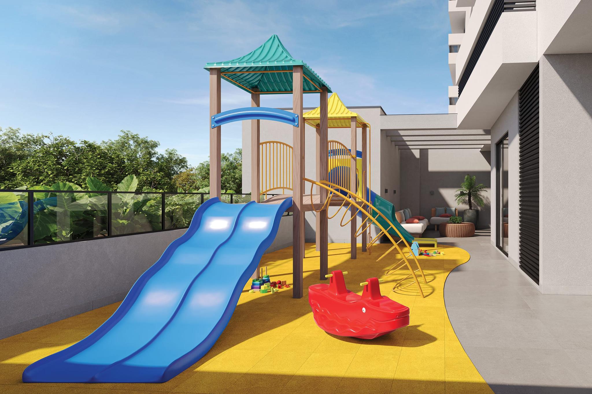 Imagem ilustrativa do playground equipado no terraço