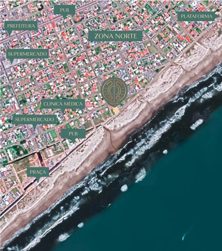 Mapa localização Mar Positano Balneário Rincão