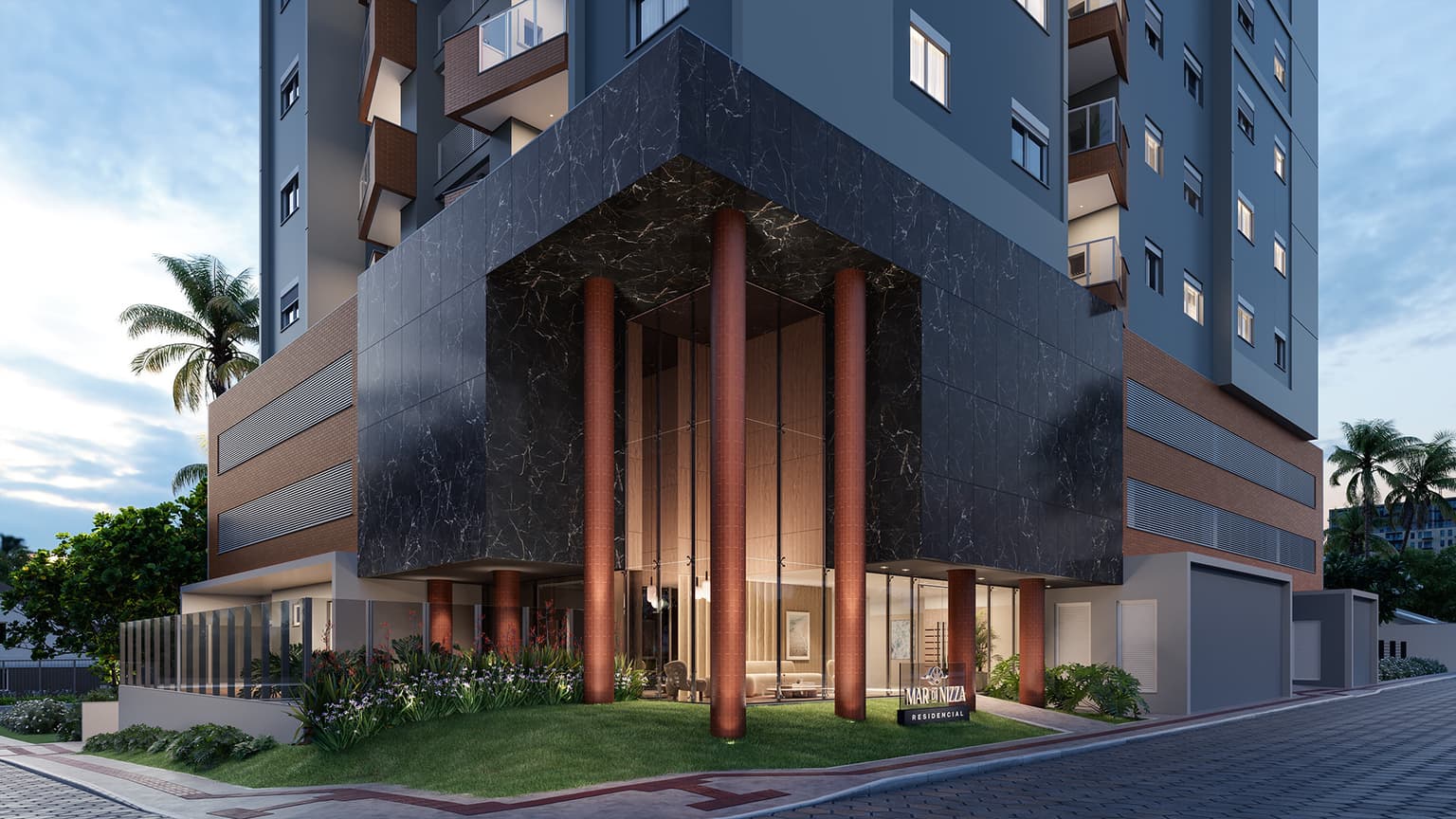 Fachada Mar di Nizza Residencial — Laguna/SC